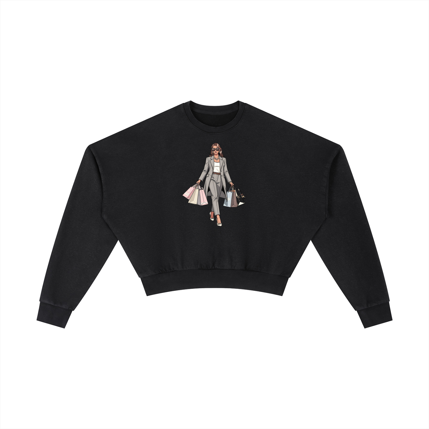 SLUMn Shopping Vintage Washed Heavyweight Cropped Sweatshirt