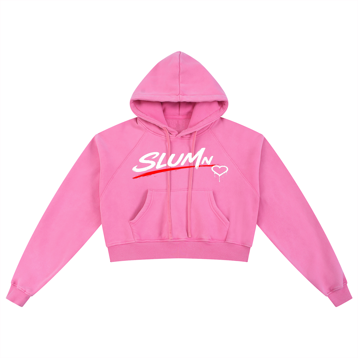 SLUMn Love Snow Washed Cropped Hoodie