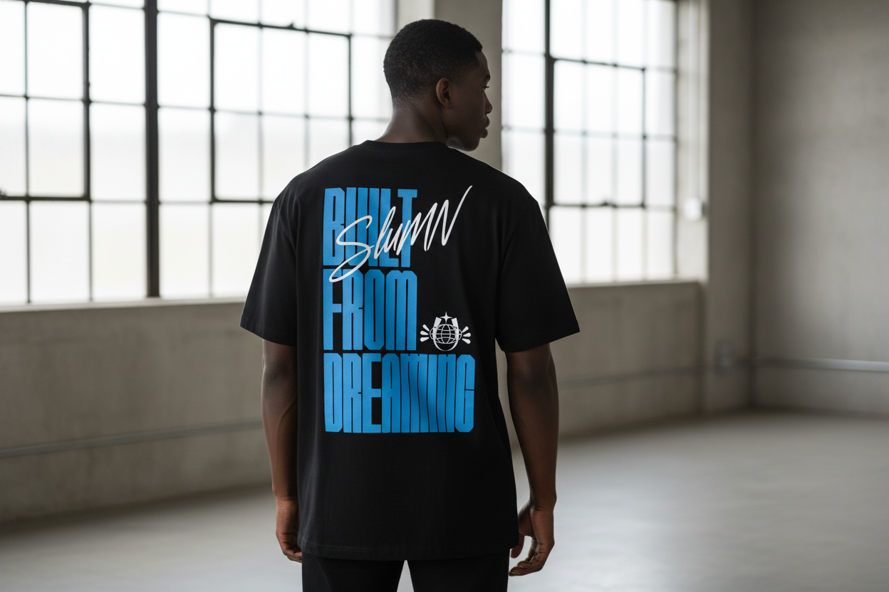 SLUMn Built from Dreaming  Heavyweight Cotton Tee – Loose Fit