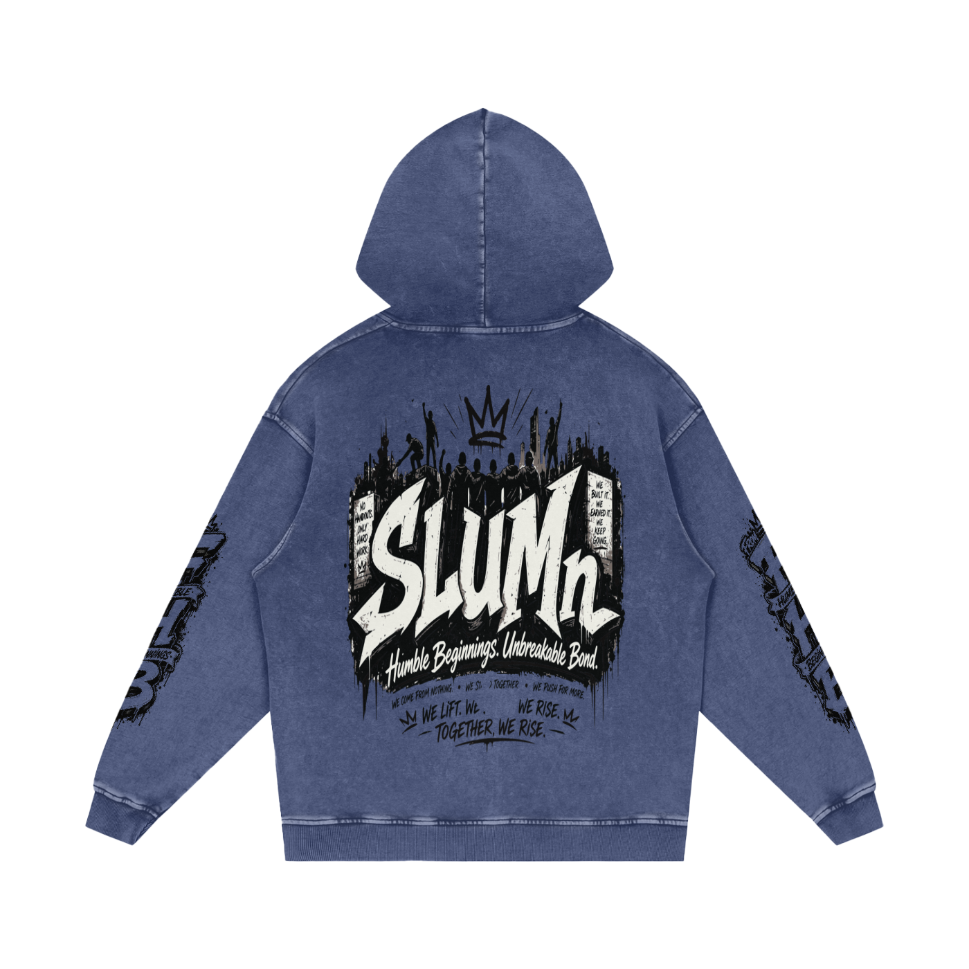 SLUMn 'From Humble Beginnings' Snow Washed Hoodie