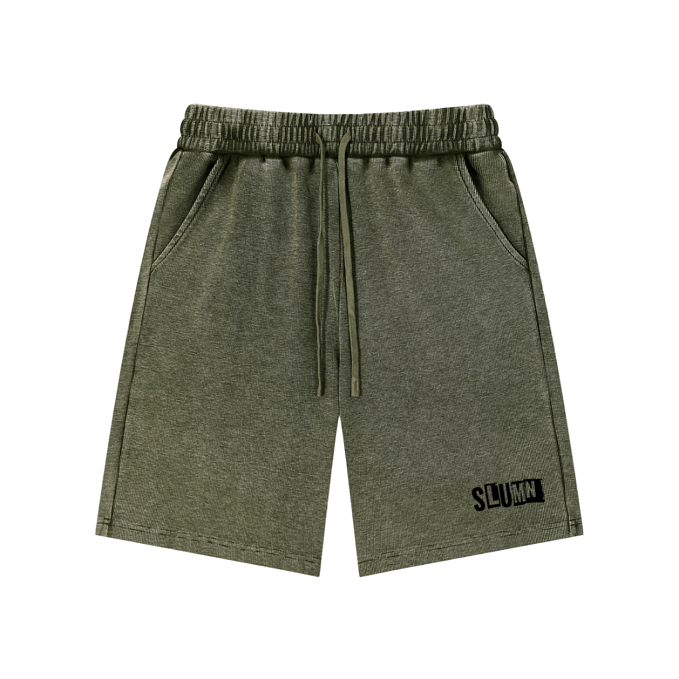 SLUMn Mineral Wash Waffle Knit Shorts