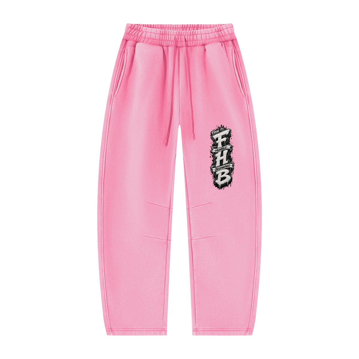 SLUMn FHB Vintage Wash Barrel-Leg Fleece Sweatpants