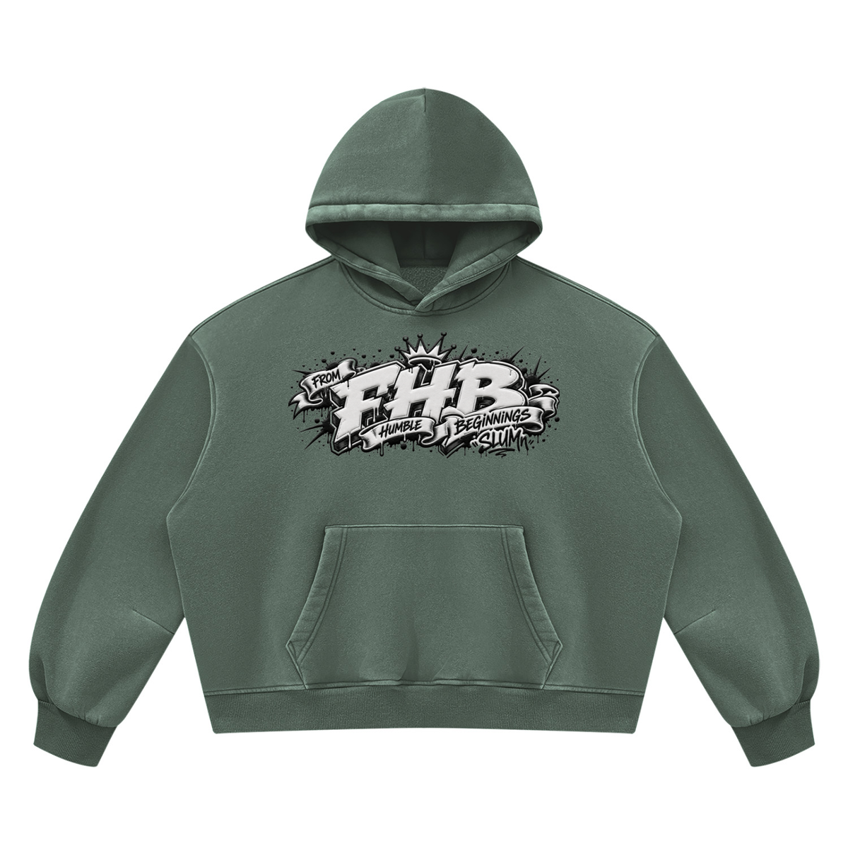 SLUMn FHB Vintage Wash Boxy Fleece Hoodie