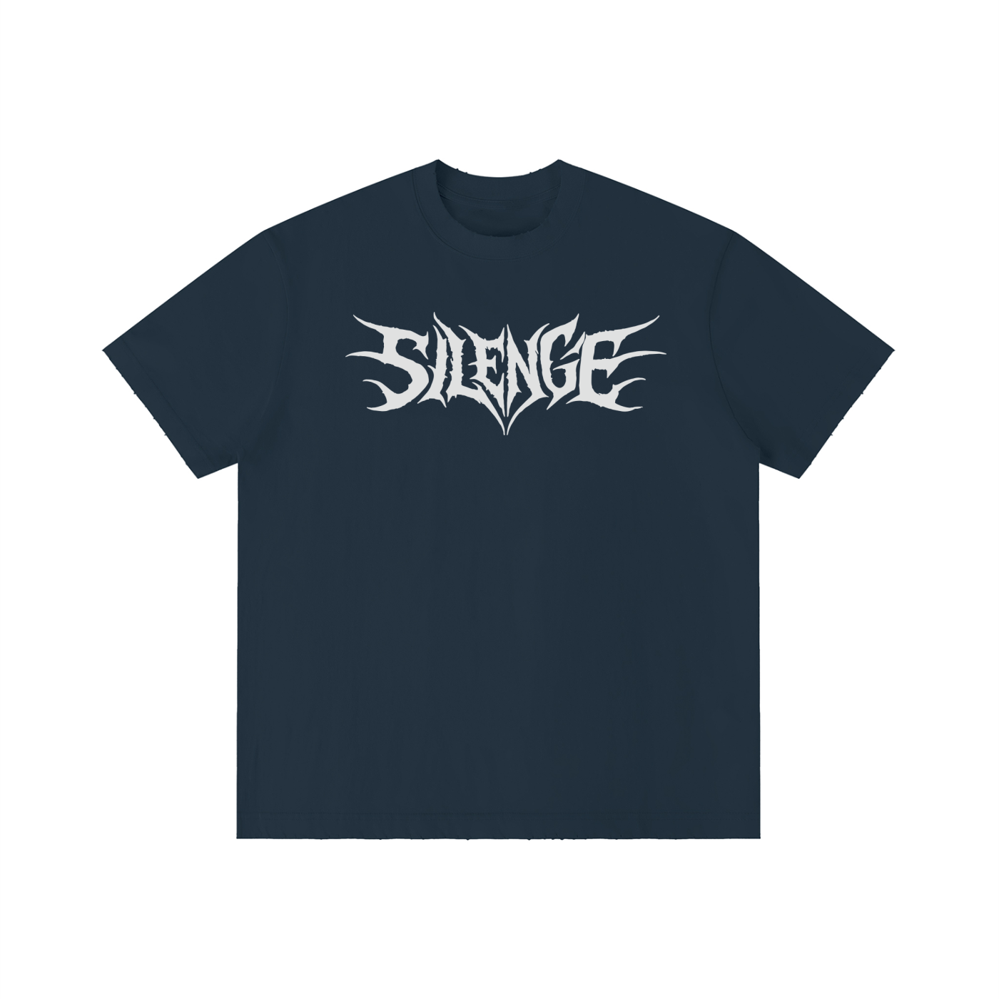 SLUMn SILENCE Vintage Wash Distressed Drop-Shoulder Tee