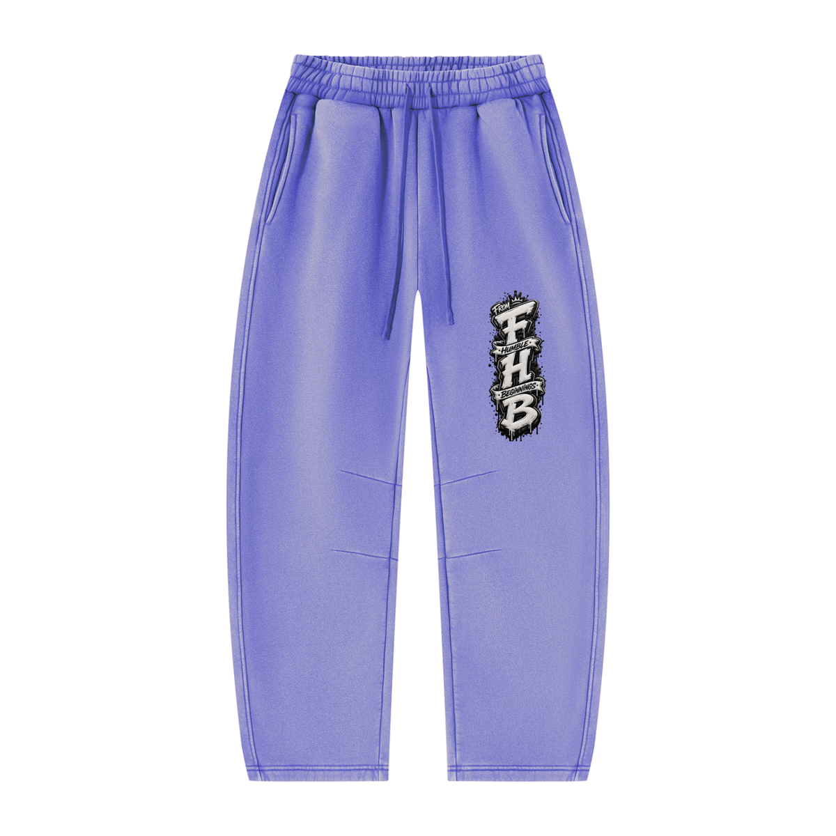 SLUMn FHB Vintage Wash Barrel-Leg Fleece Sweatpants