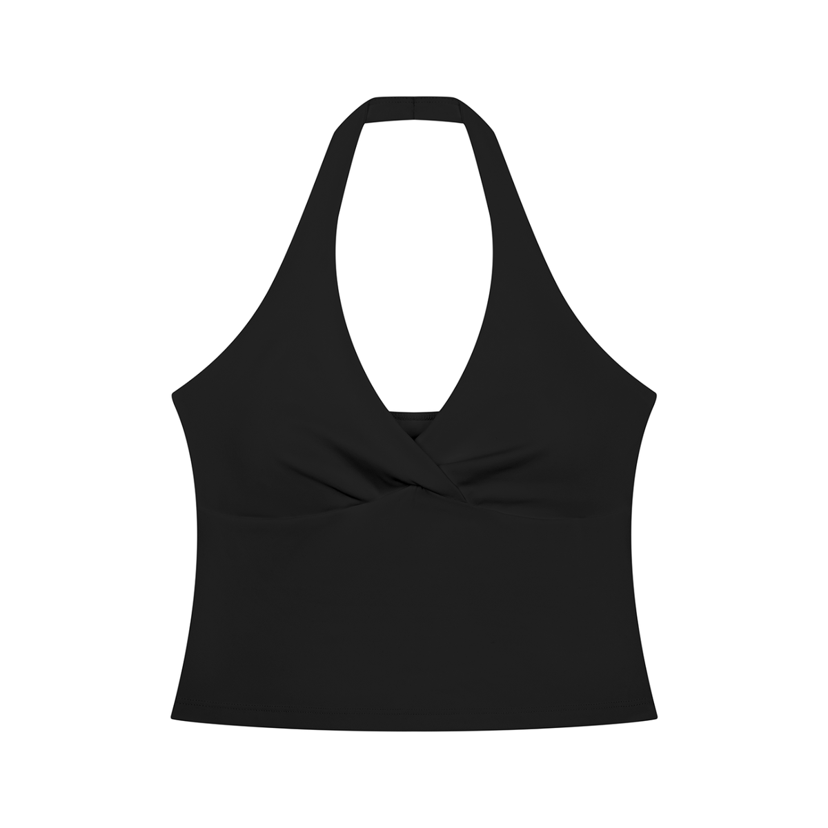 SLUMn Ruched Halter Yoga Crop Tank Top