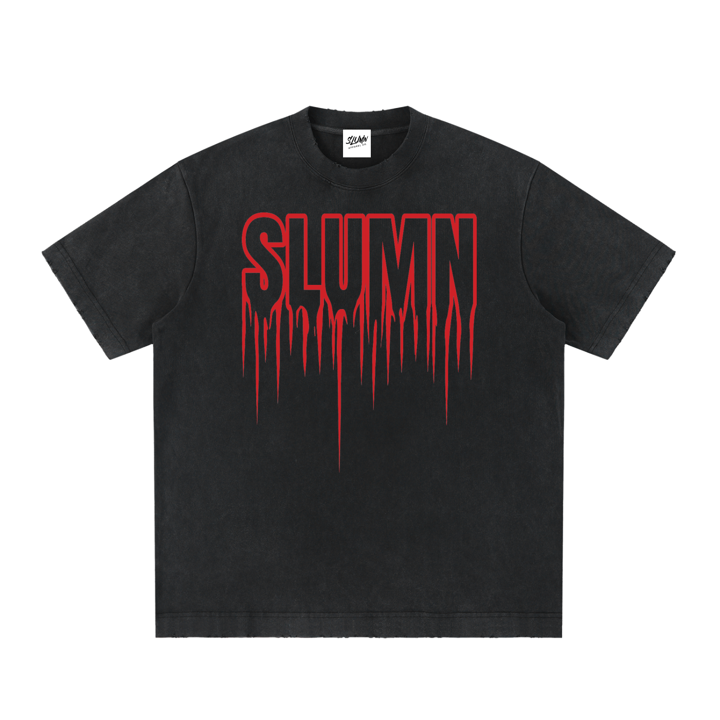 SLUMn Drip Heavyweight Vintage Wash Frayed Tee