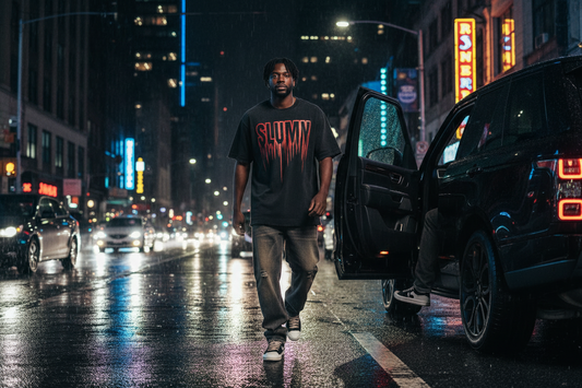 SLUMn Drip Heavyweight Vintage Wash Frayed Tee