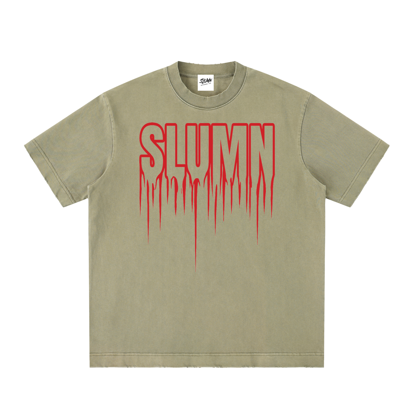 SLUMn Drip Heavyweight Vintage Wash Frayed Tee