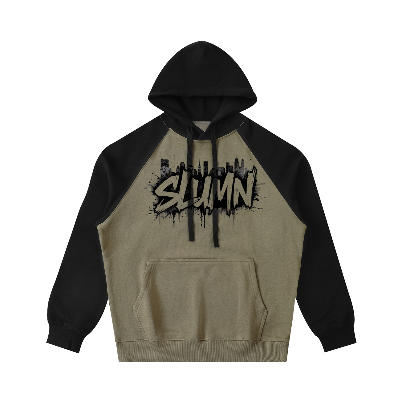 Color-Block Raglan Sleeve Hoodie