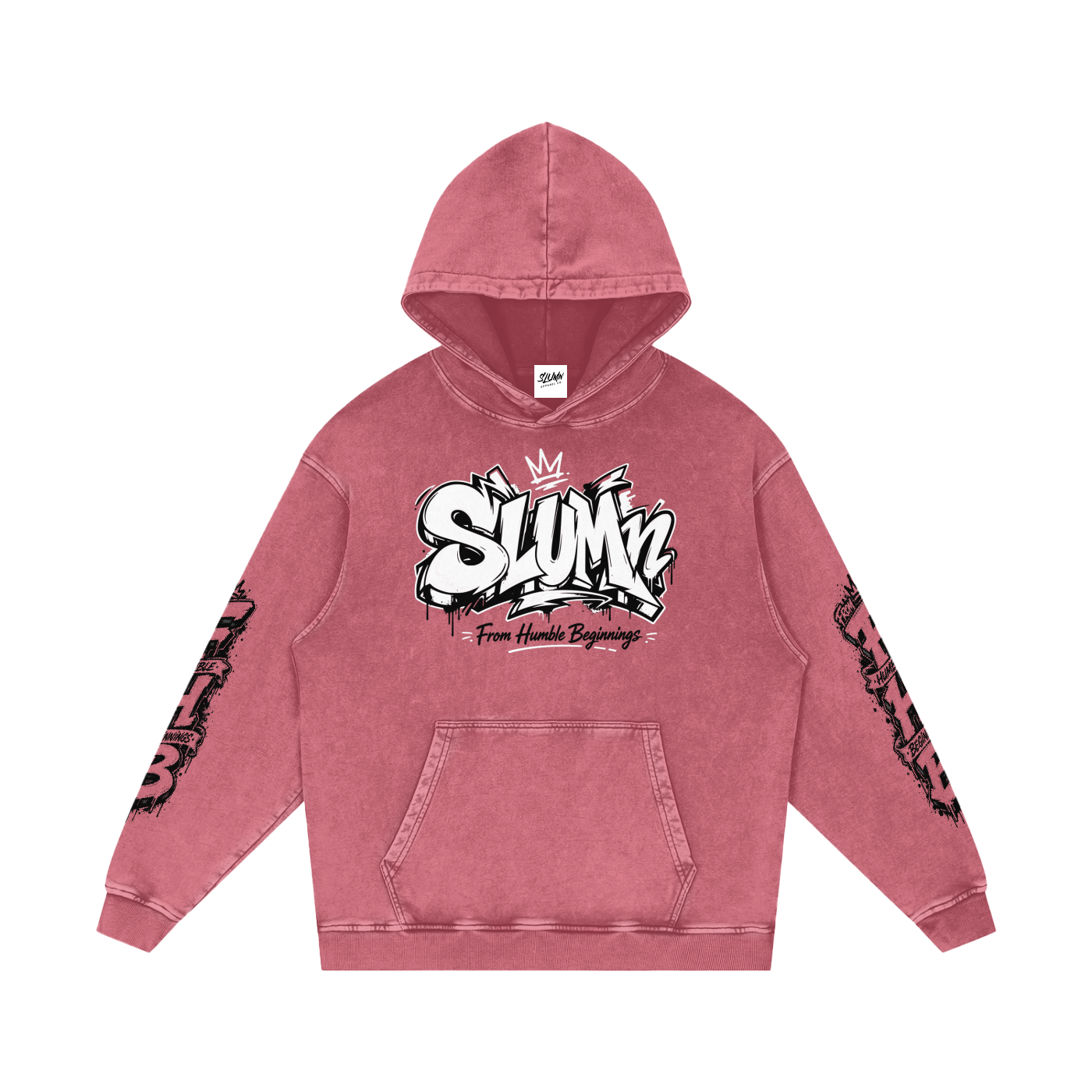SLUMn 'From Humble Beginnings' Snow Washed Hoodie