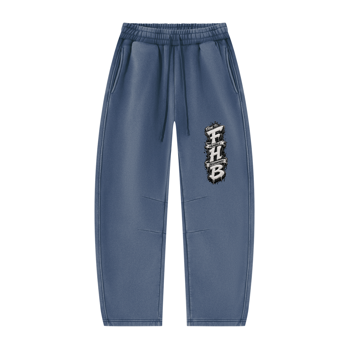 SLUMn FHB Vintage Wash Barrel-Leg Fleece Sweatpants