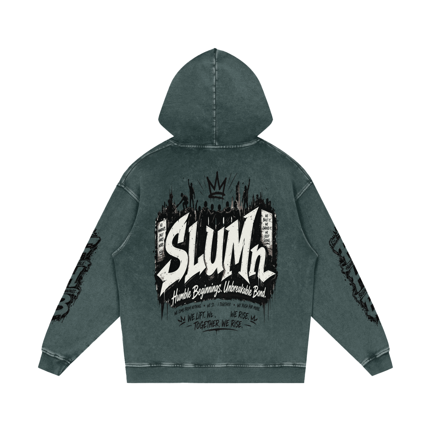 SLUMn 'From Humble Beginnings' Snow Washed Hoodie