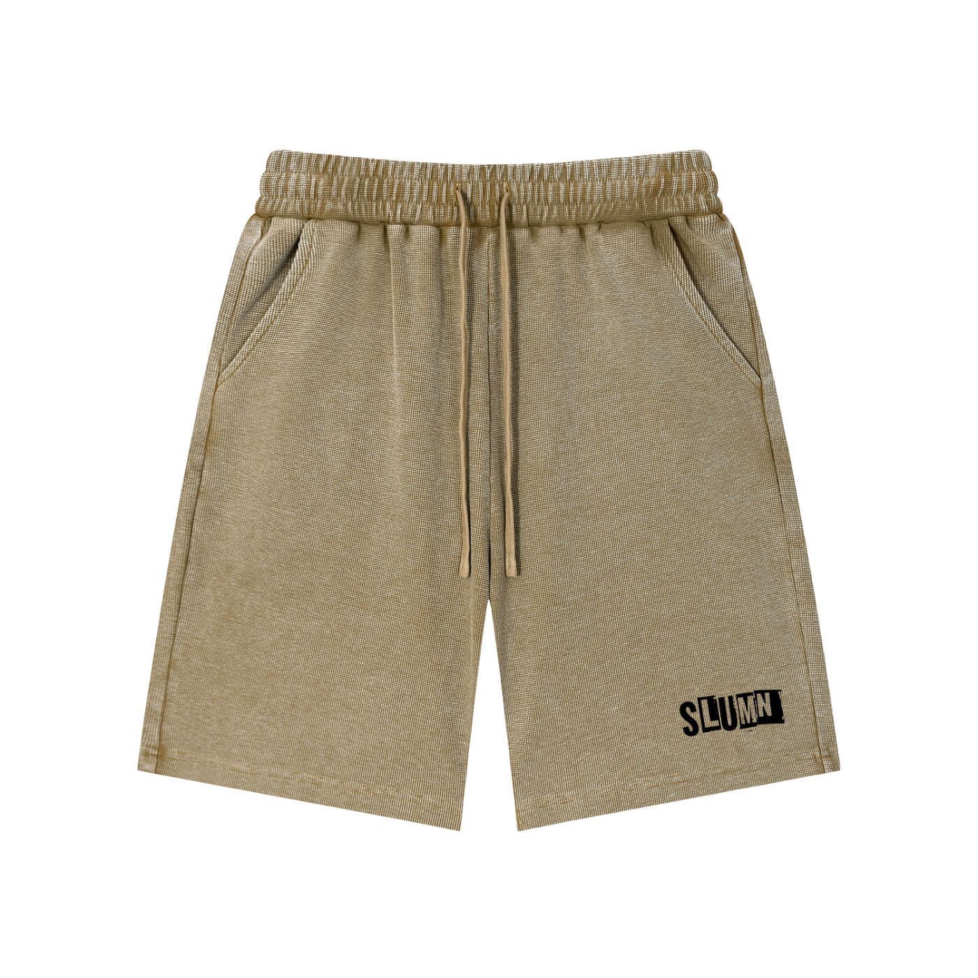 SLUMn Mineral Wash Waffle Knit Shorts