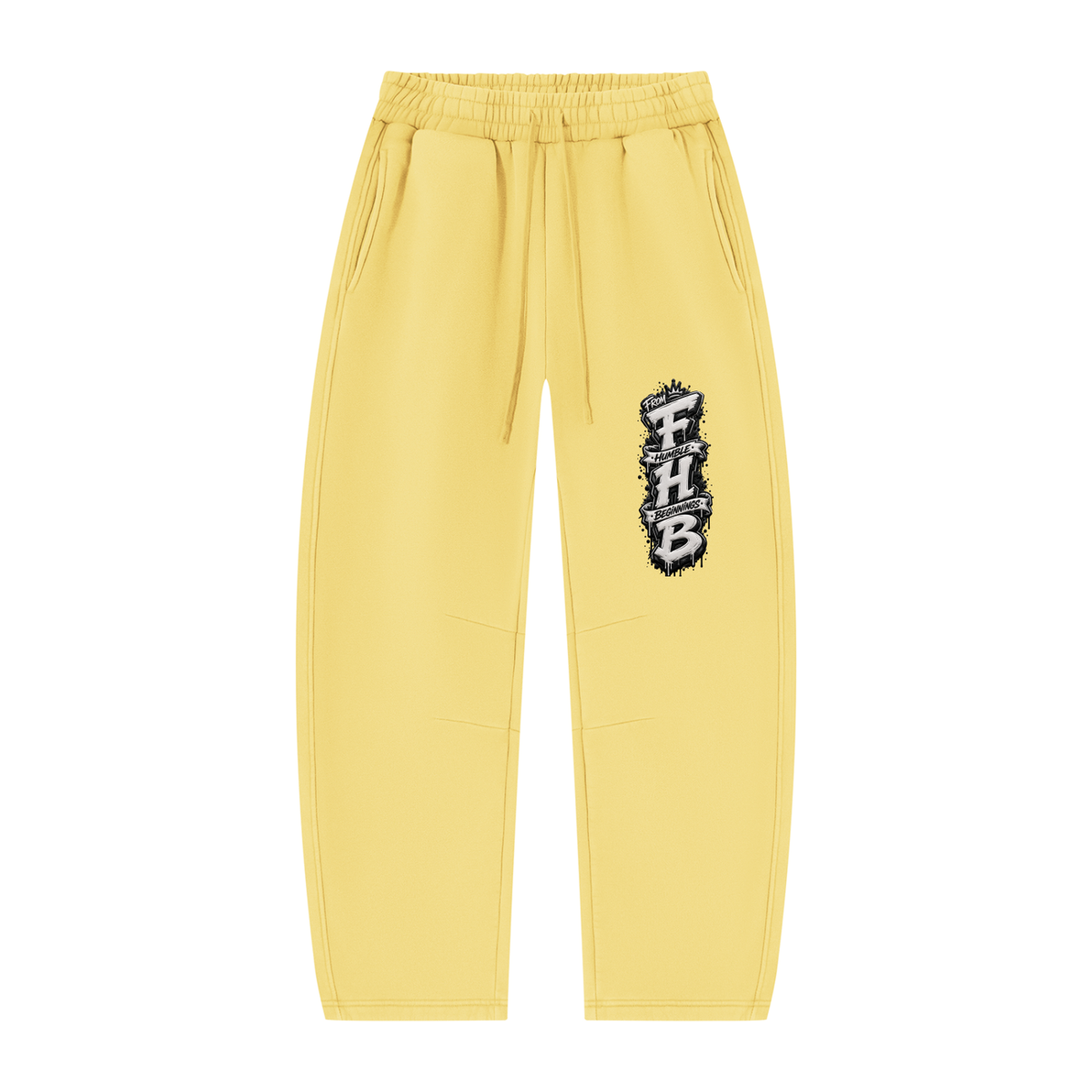 SLUMn FHB Vintage Wash Barrel-Leg Fleece Sweatpants