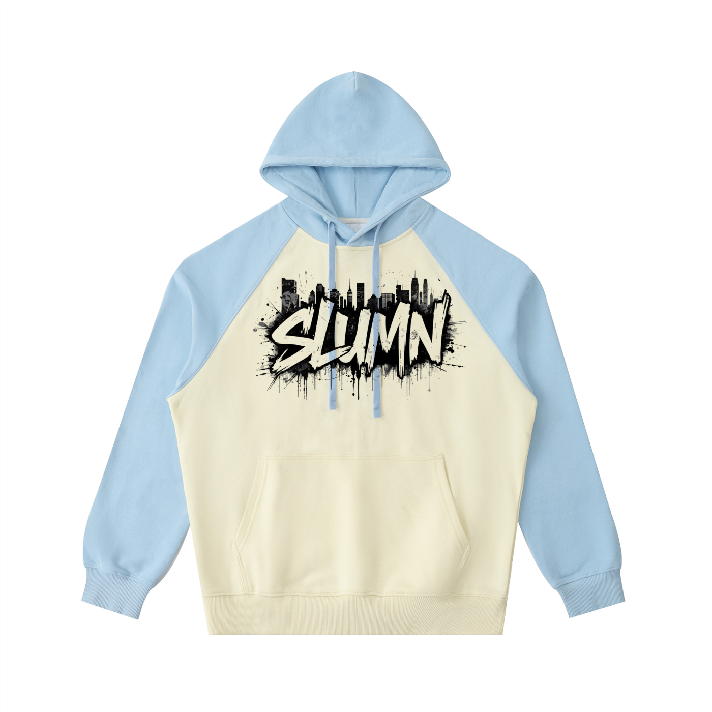 Color-Block Raglan Sleeve Hoodie