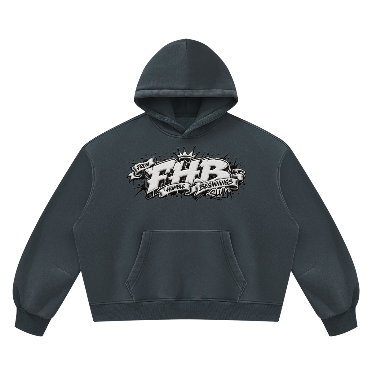 SLUMn FHB Vintage Wash Boxy Fleece Hoodie