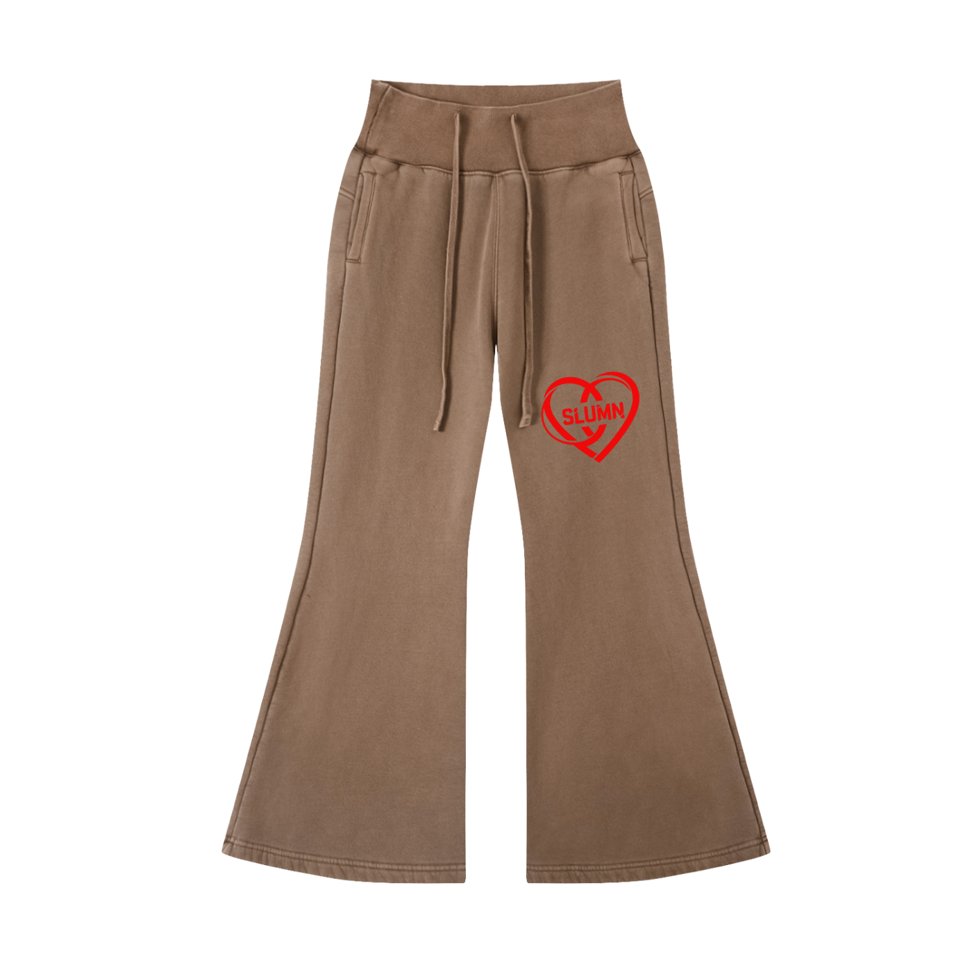 Vintage Washed Flared Fleece Pants