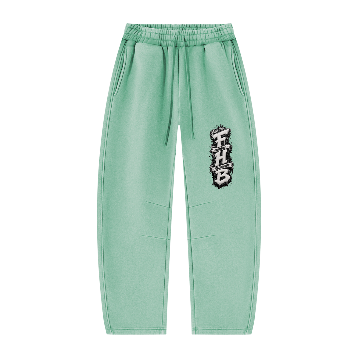 SLUMn FHB Vintage Wash Barrel-Leg Fleece Sweatpants