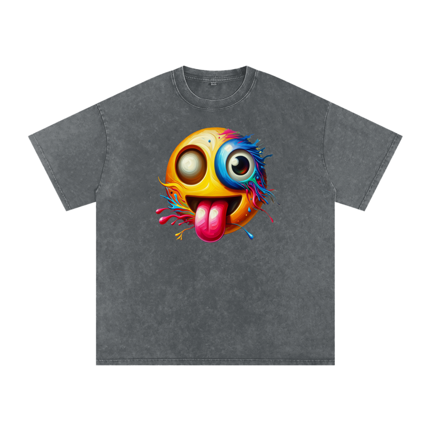 SLUMn Don't Encourage Me Snow Washed Oversized Cotton Tee