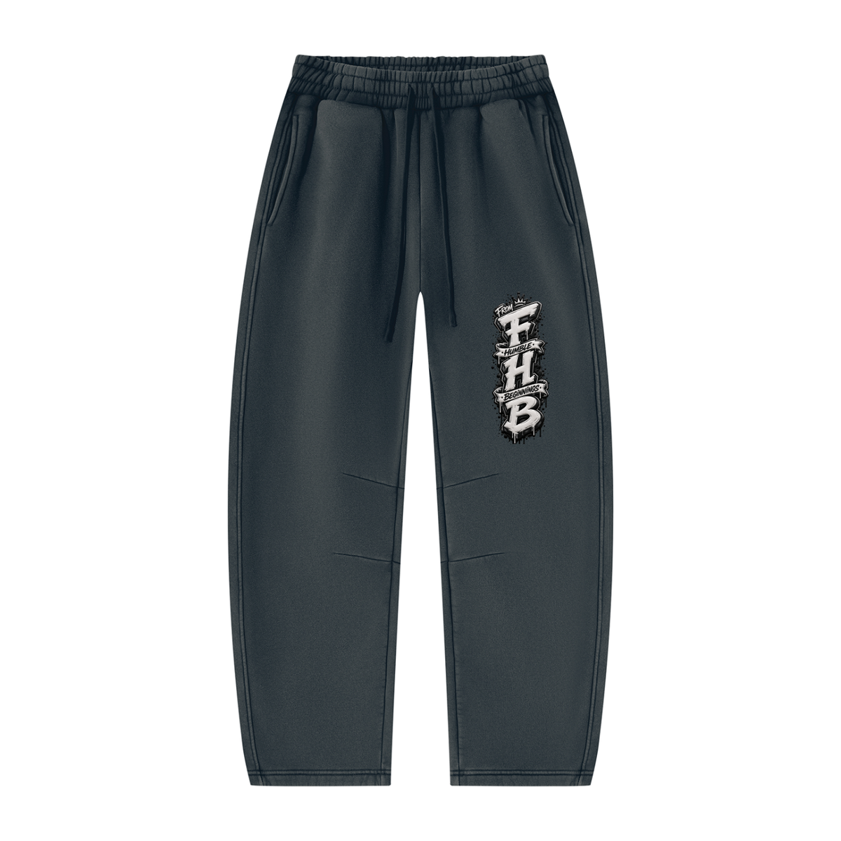 SLUMn FHB Vintage Wash Barrel-Leg Fleece Sweatpants