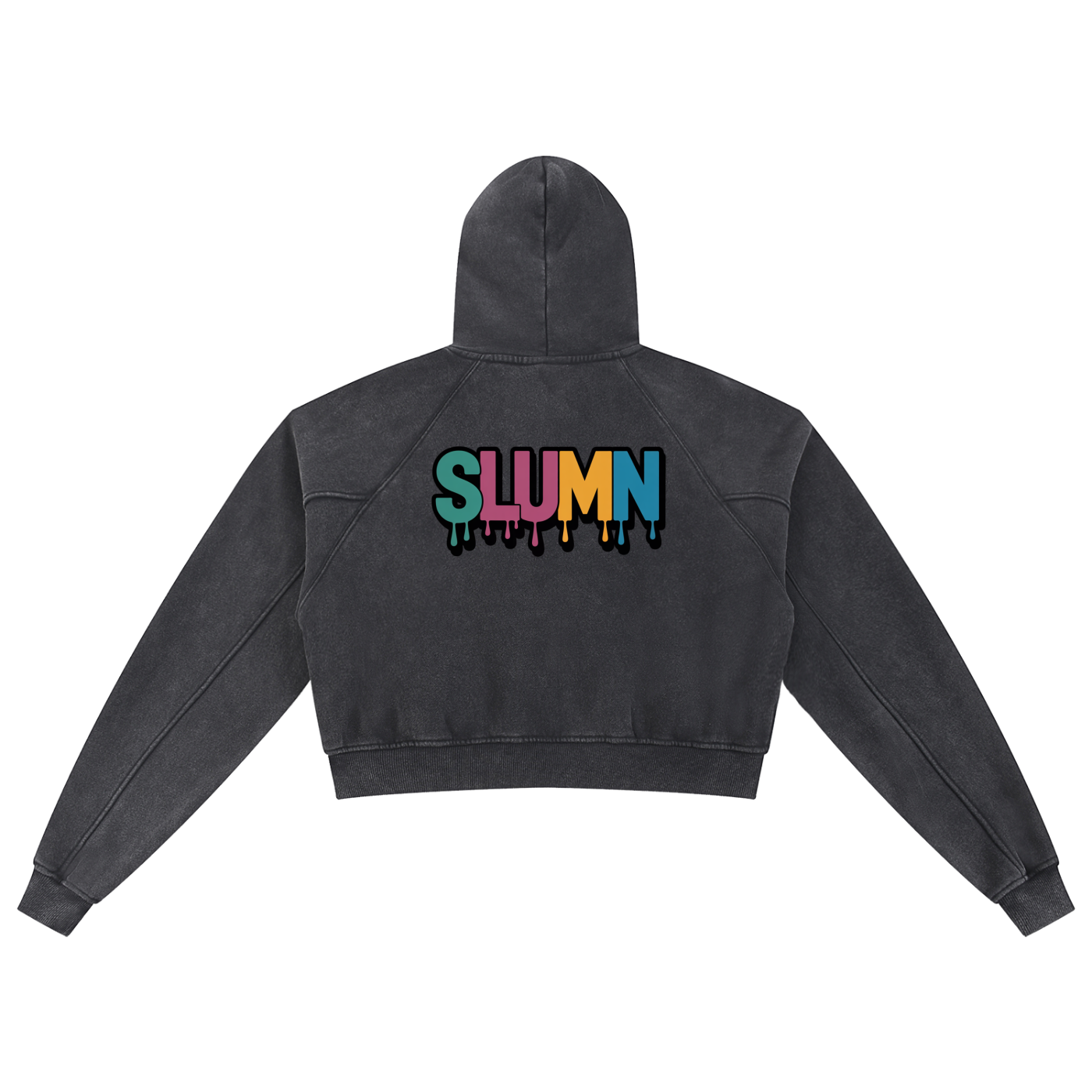 SLUMn "Come as you are" Snow Washed Cropped Hoodie