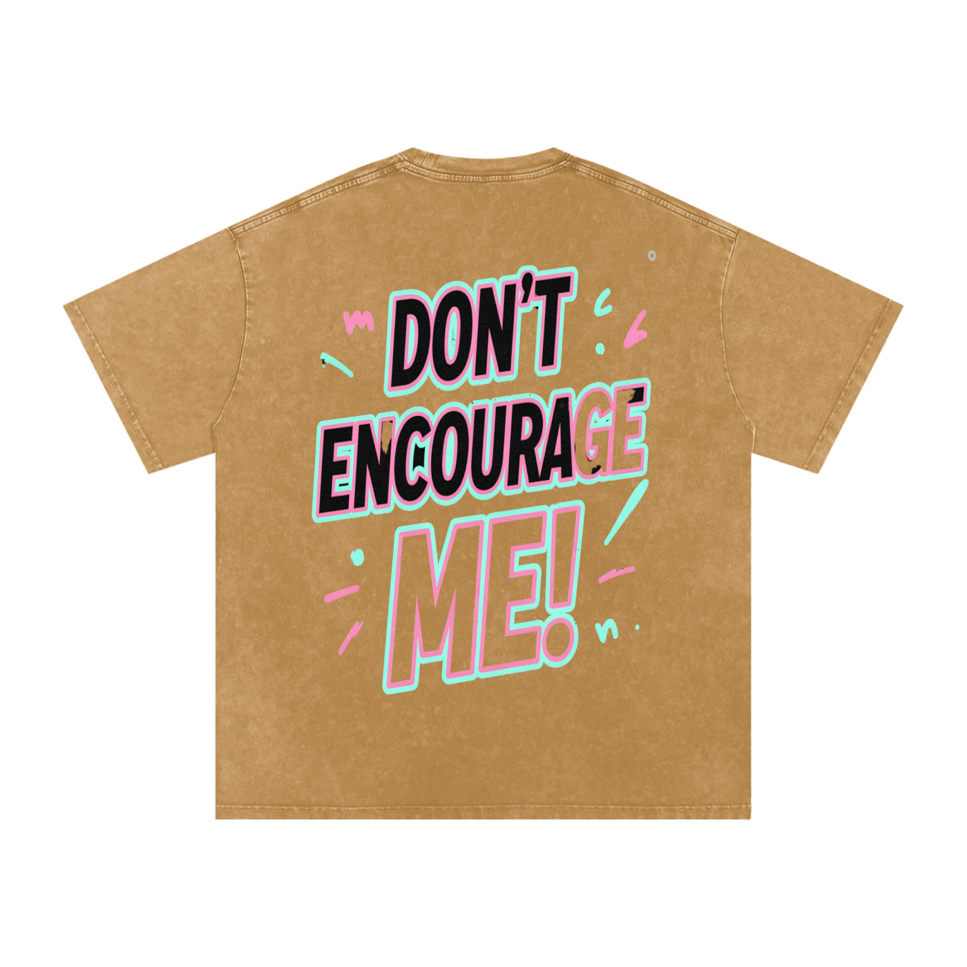 SLUMn Don't Encourage Me Snow Washed Oversized Cotton Tee