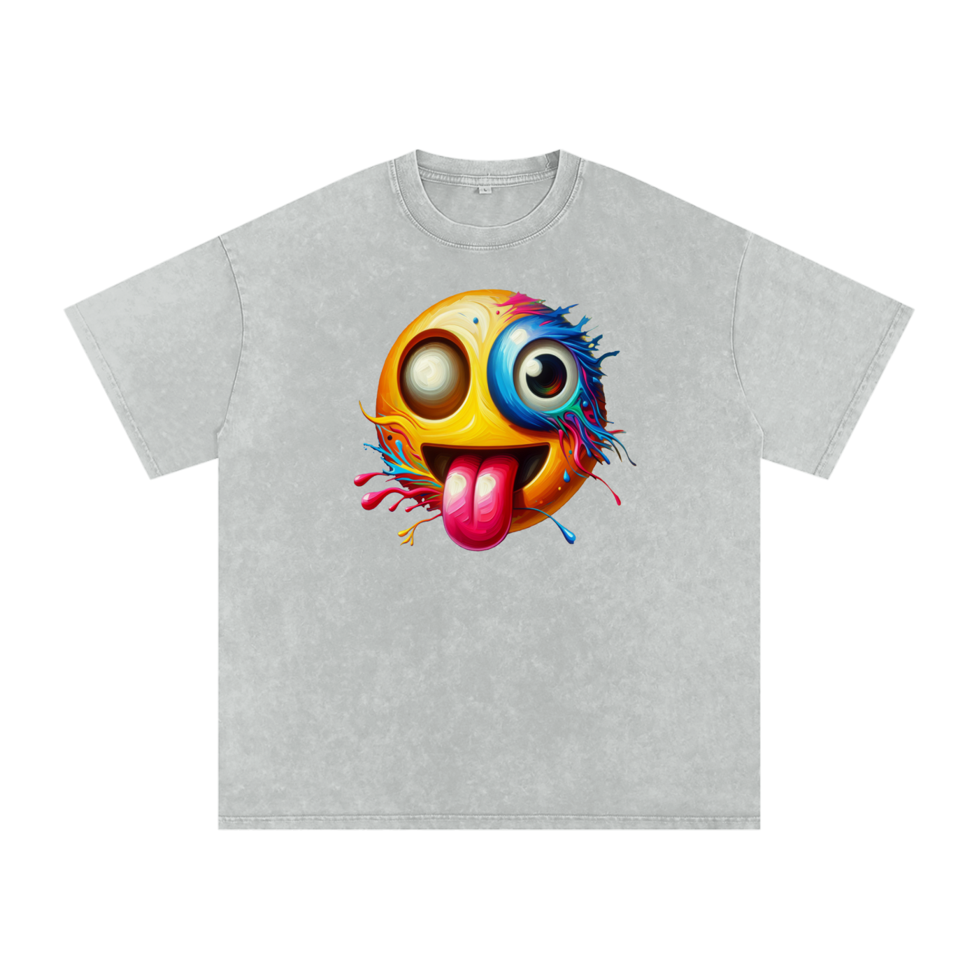SLUMn Don't Encourage Me Snow Washed Oversized Cotton Tee