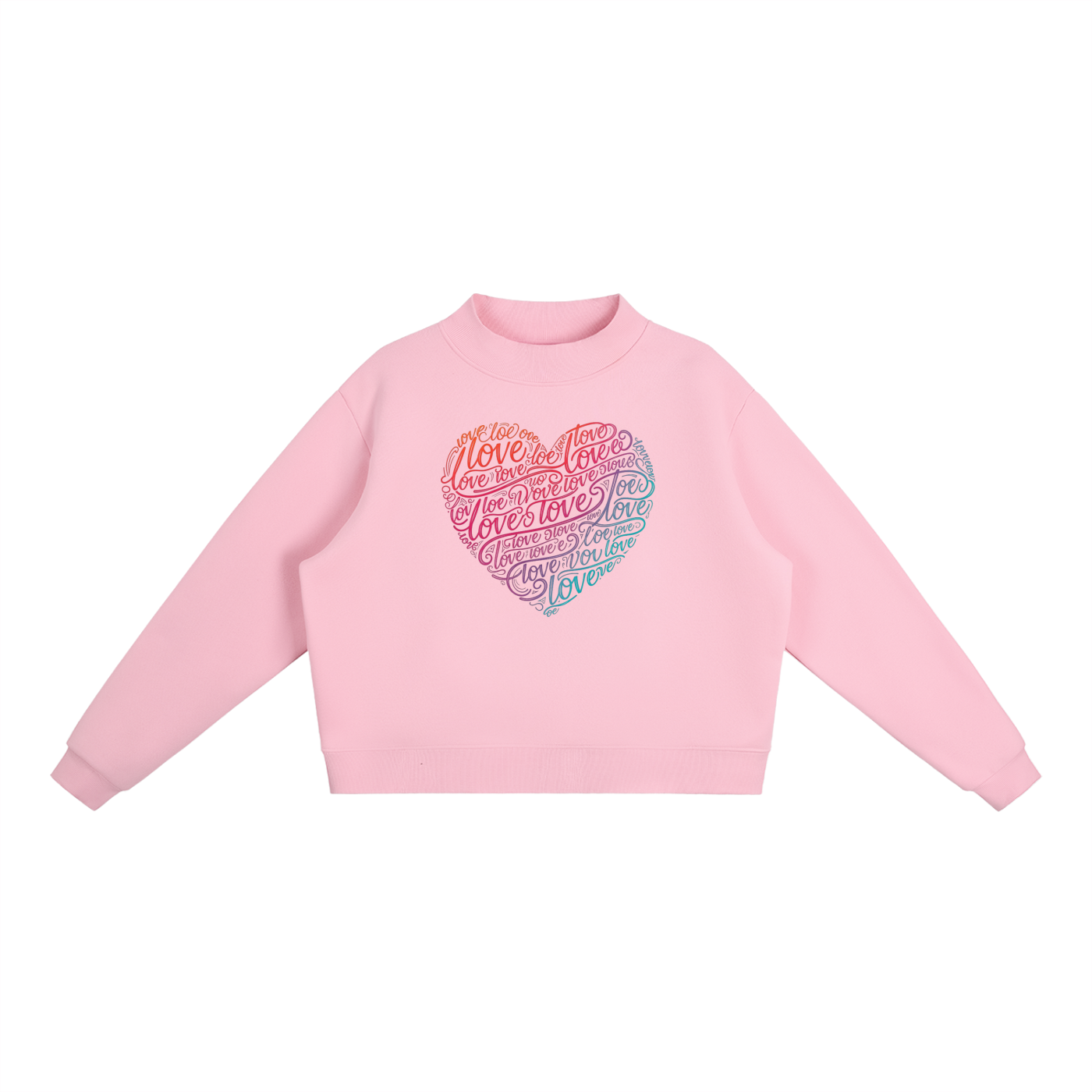 SLUMn Heart 3 Essential Fleece Mock-Neck Crew