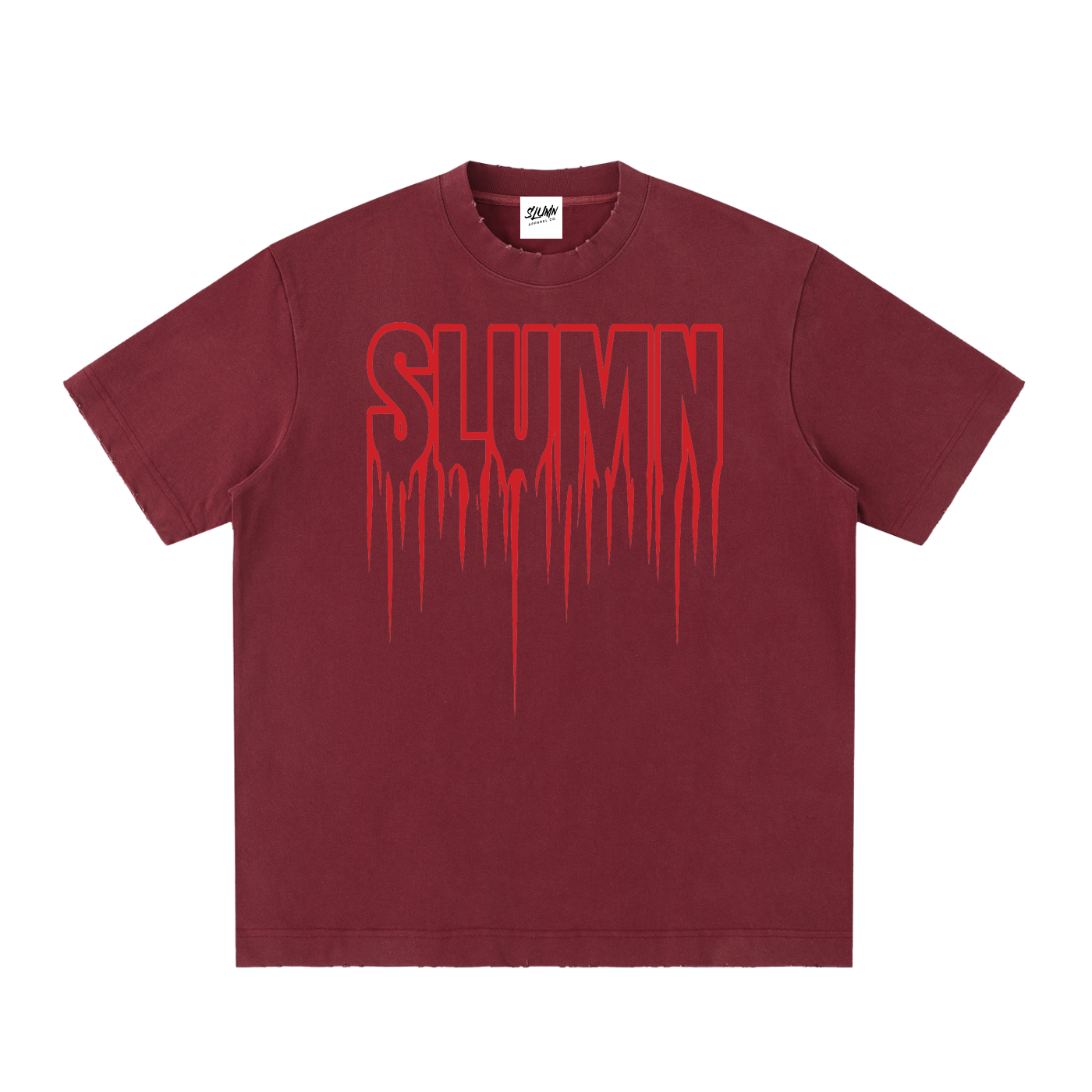 SLUMn Drip Heavyweight Vintage Wash Frayed Tee