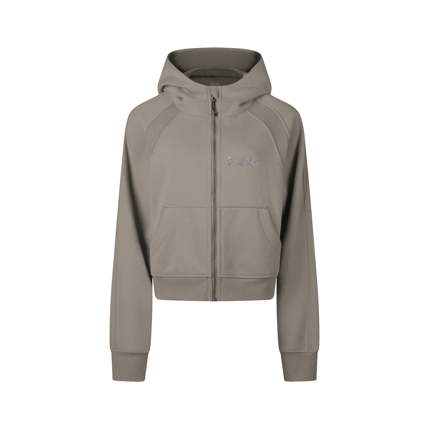 SLUMn Cropped Zip-Through Hoodie
