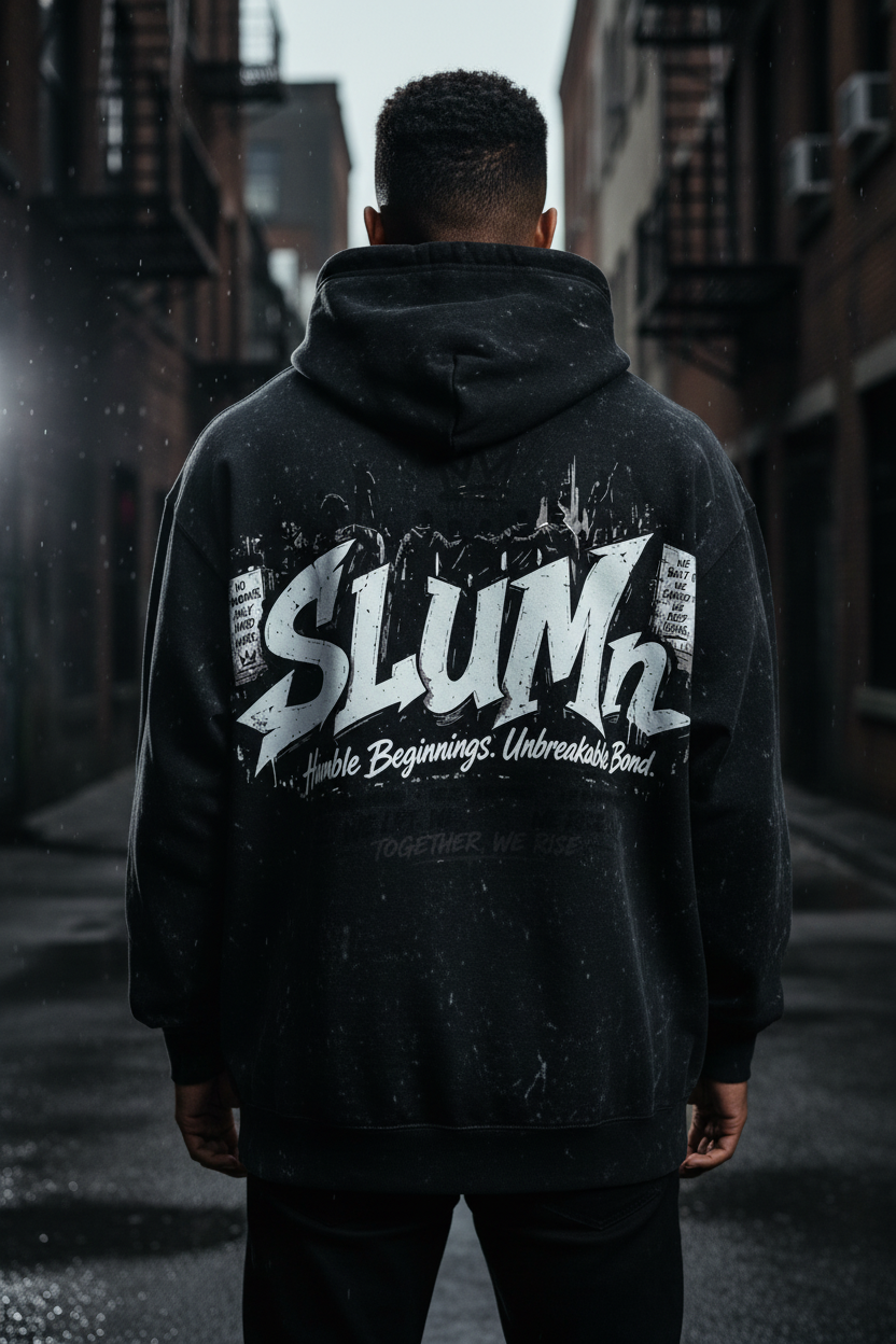 SLUMn 'From Humble Beginnings' Snow Washed Hoodie
