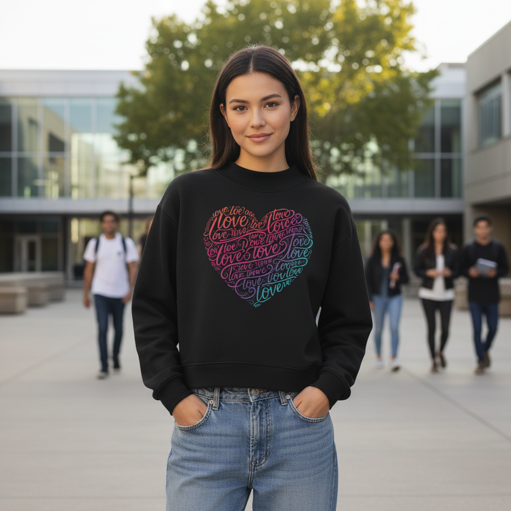SLUMn Heart 3 Essential Fleece Mock-Neck Crew