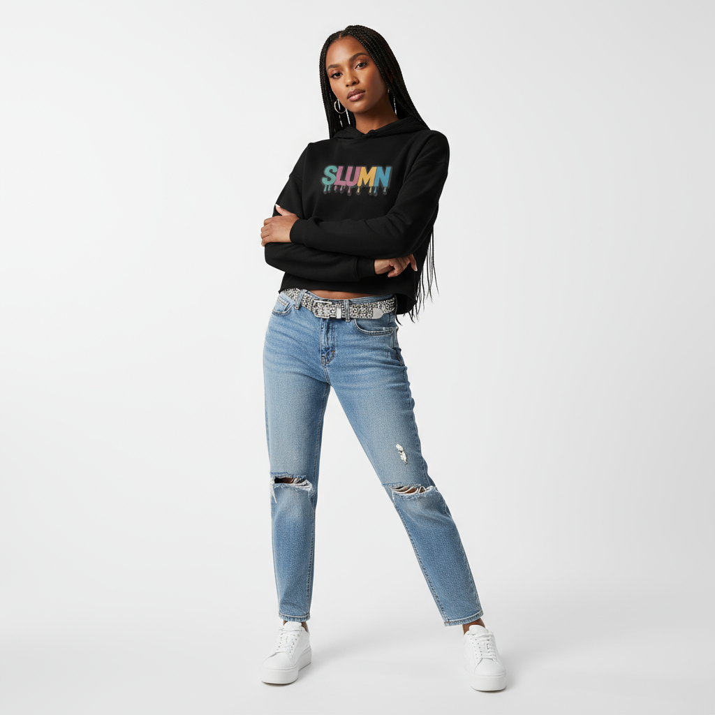 SLUMn Graffiti Crop Hoodie