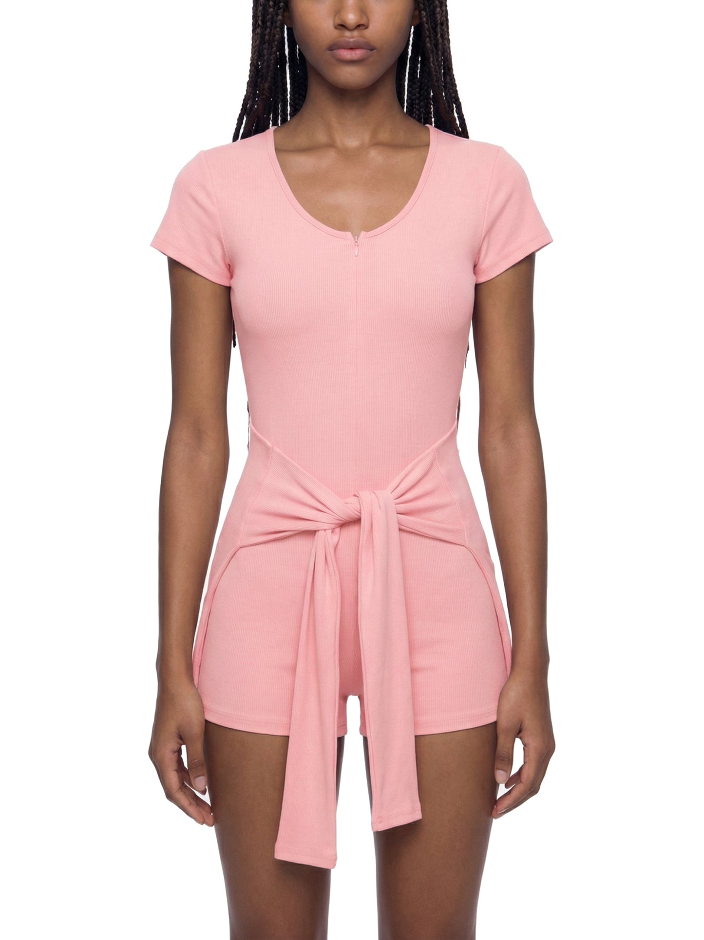 Women's Cape Tie-Waist Romper