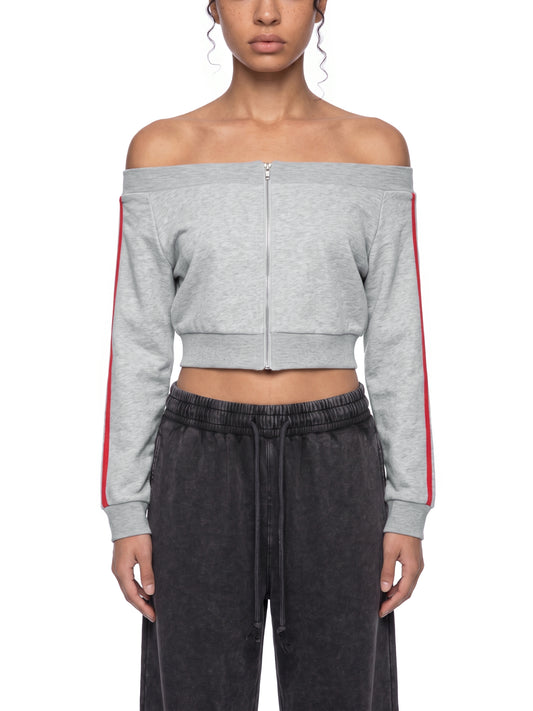 SLUMn Women's Off-Shoulder  Zip up