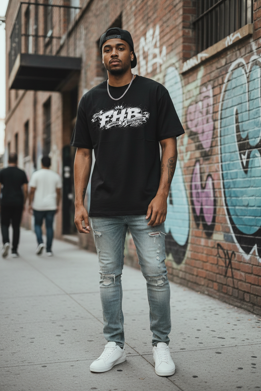 SLUMn FHB Graphics Crewneck T-Shirt – Front