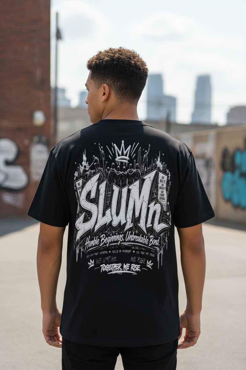 SLUMn FHB Graphics Crewneck T-Shirt – Back