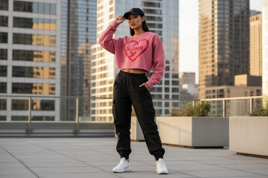 Vintage Washed Cropped Sweatshirt