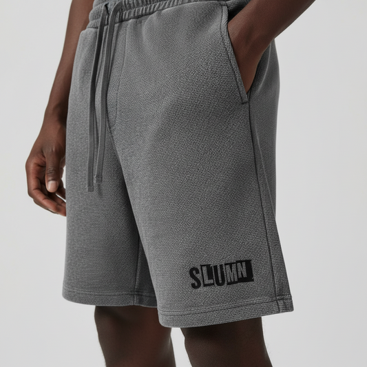 SLUMn Mineral Wash Waffle Knit Shorts