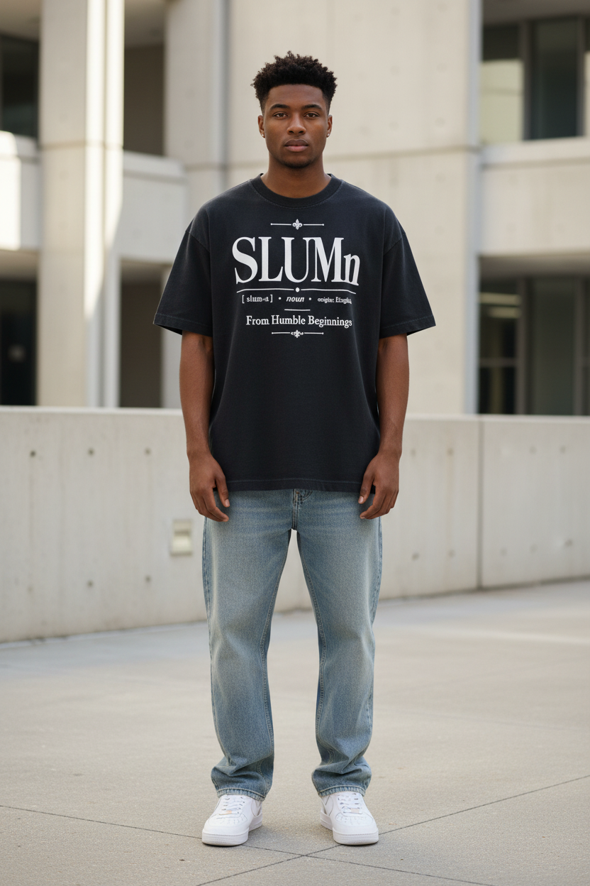 SLUMn Definition Tee — Vintage Washed Oversized Cotton T-Shirt