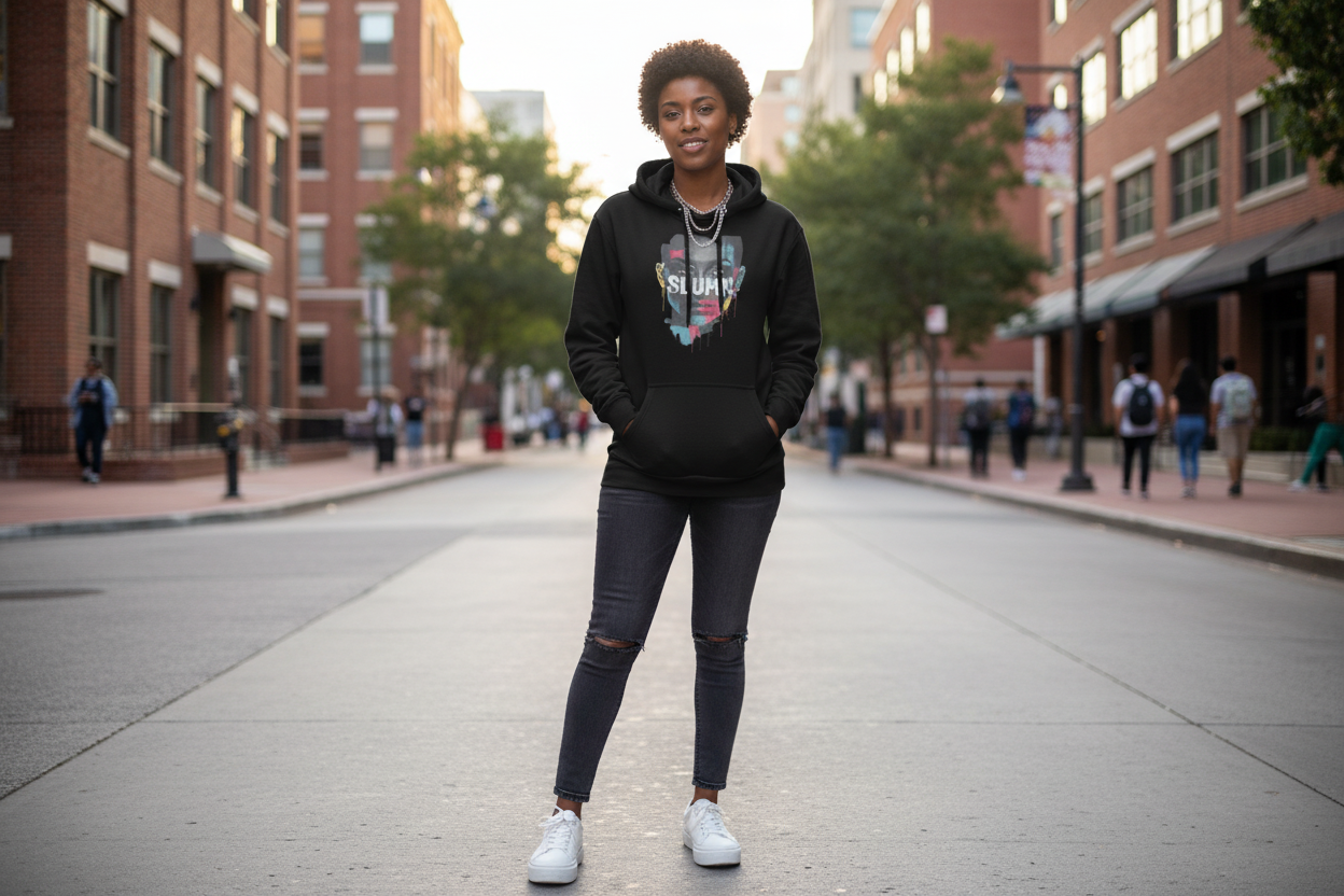 SLUMN Women's FACE Unisex Hoodie