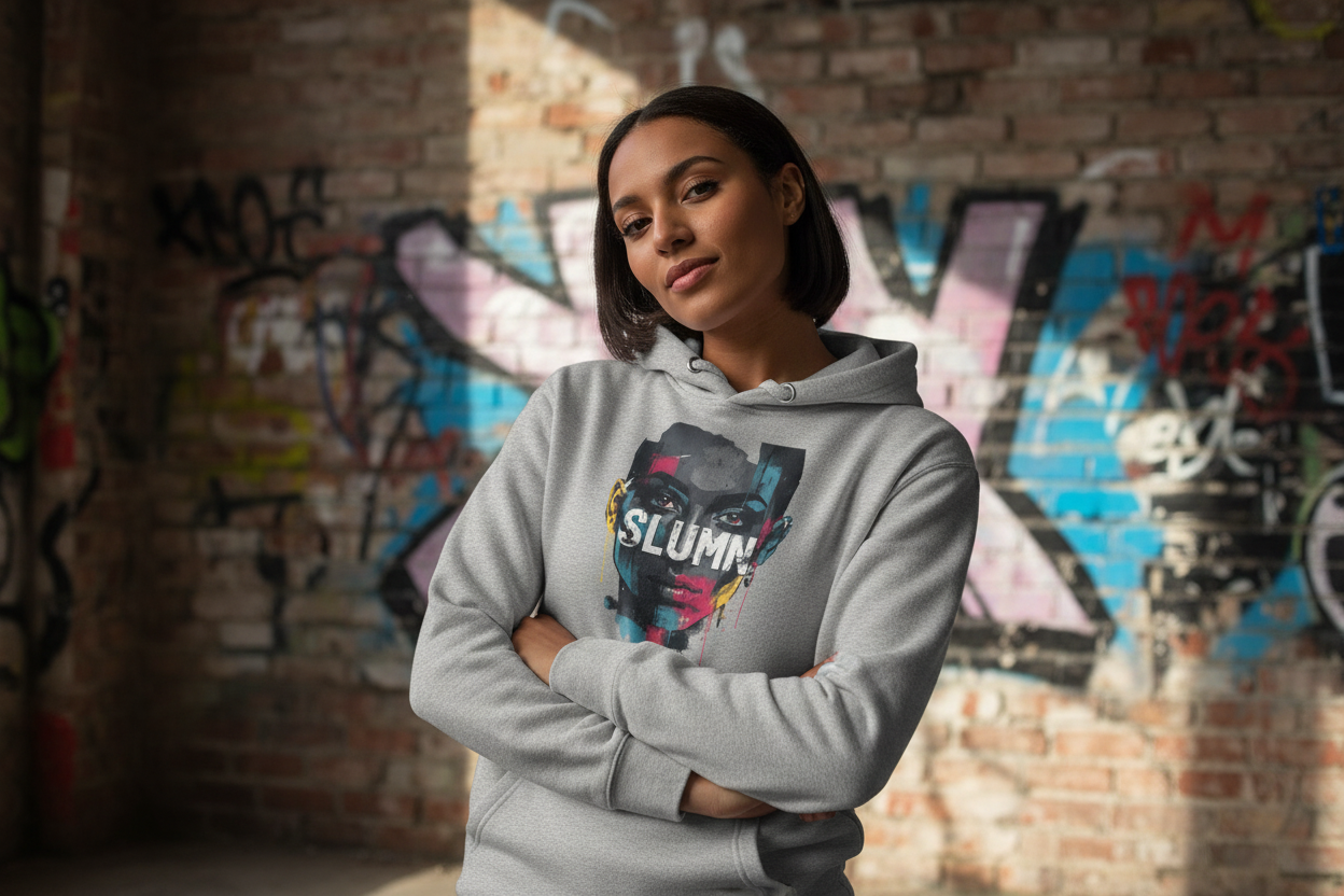 SLUMN Women's FACE Unisex Hoodie