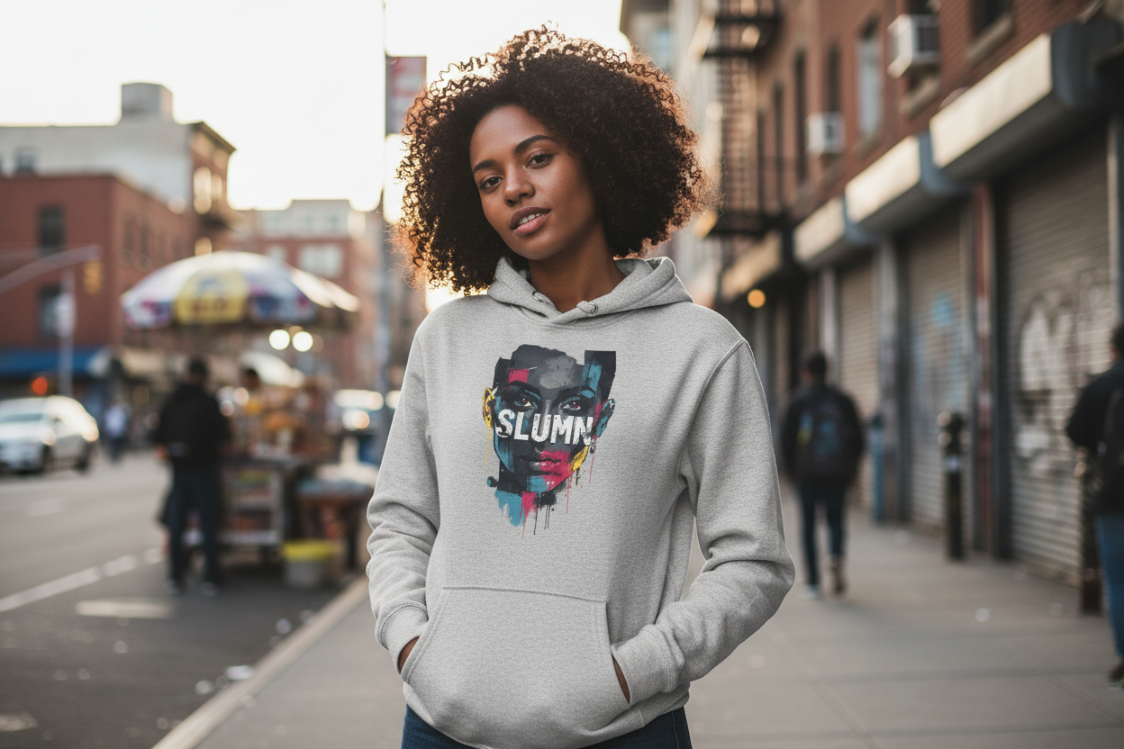 SLUMN Women's FACE Unisex Hoodie