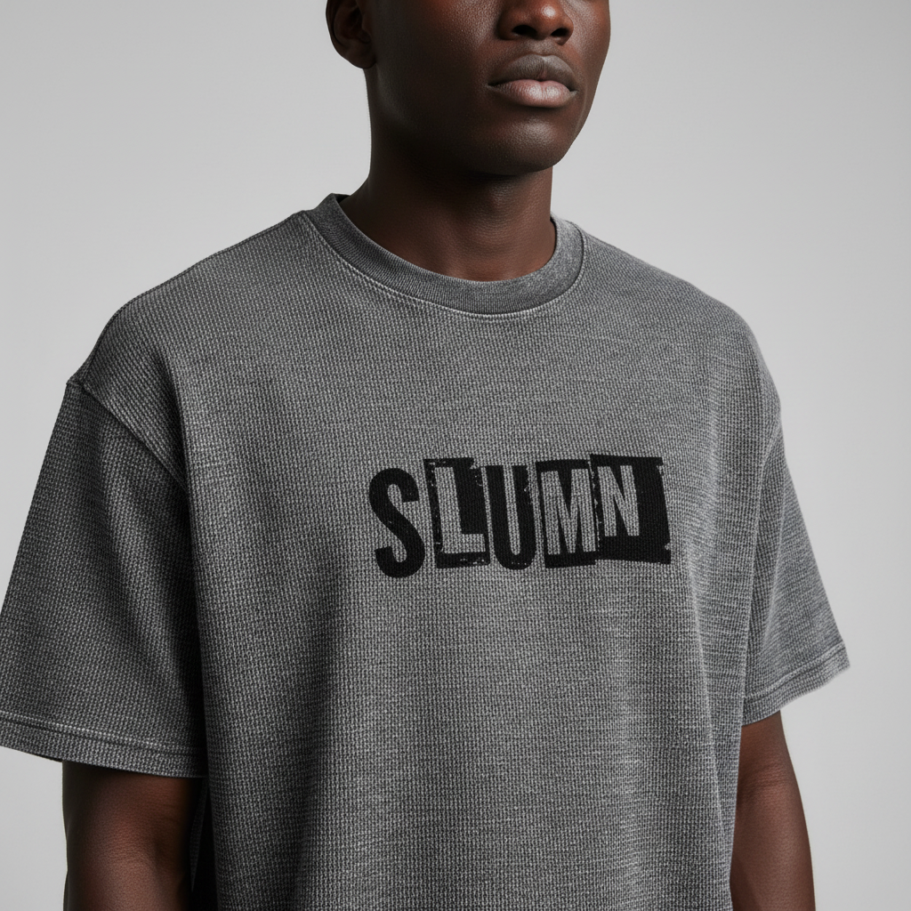 SLUMn Mineral Wash Waffle Knit T-Shirt
