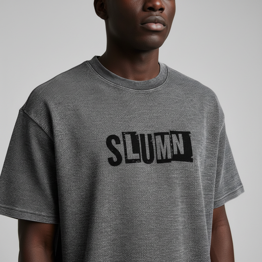 SLUMn Mineral Wash Waffle Knit T-Shirt