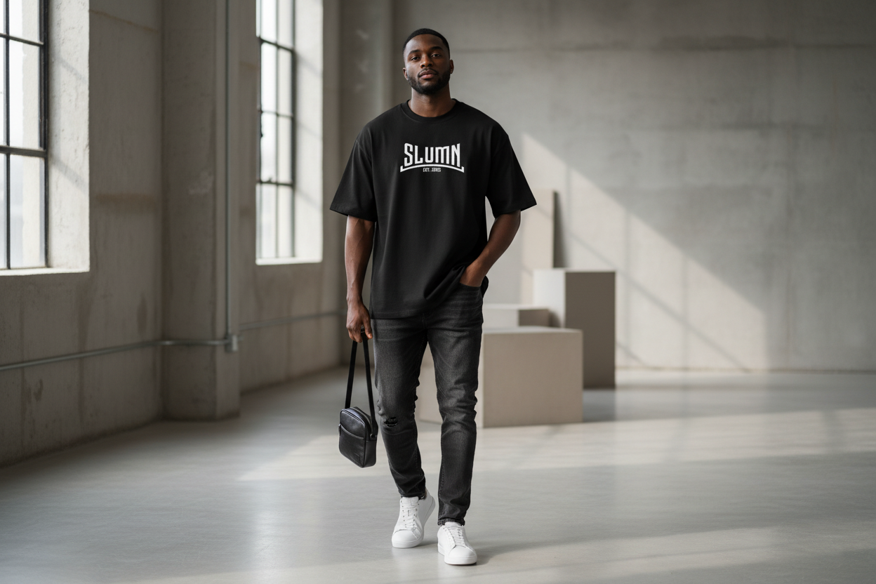 SLUMn Built from Dreaming  Heavyweight Cotton Tee – Loose Fit