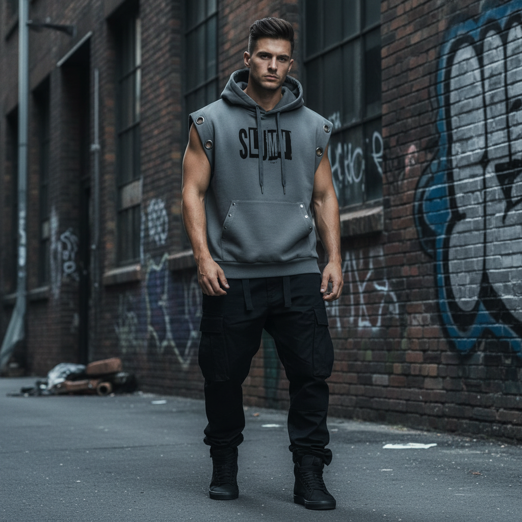 SLUMn  Vintage Wash Sleeveless Hoodie