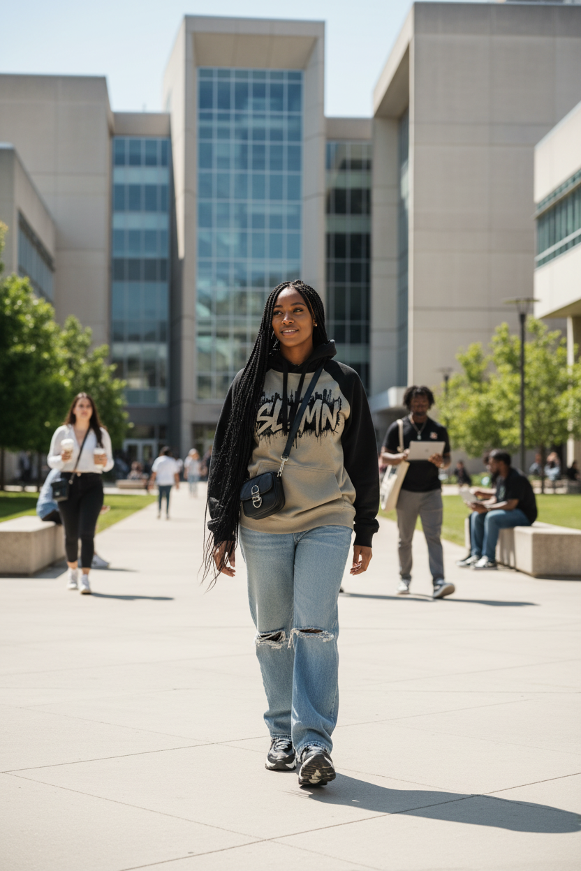 Color-Block Raglan Sleeve Hoodie