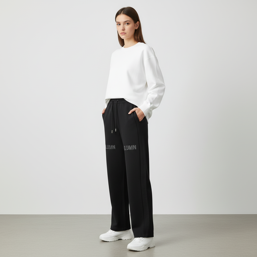 Essential Drawstring Straight-Leg Sweatpants